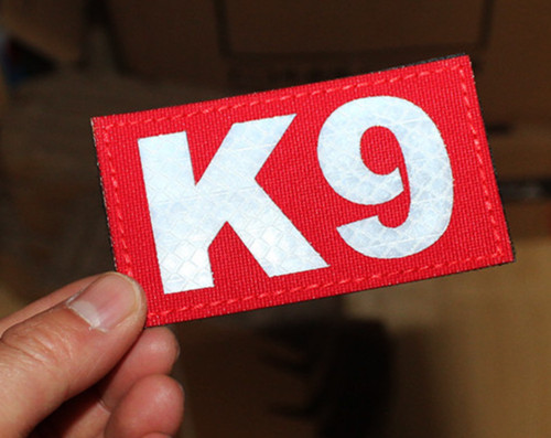 Red official velcro dog - red, k9